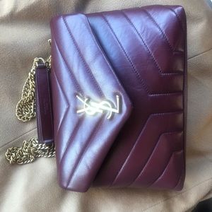 Brand New Never Worn YSL Burgundy Purse